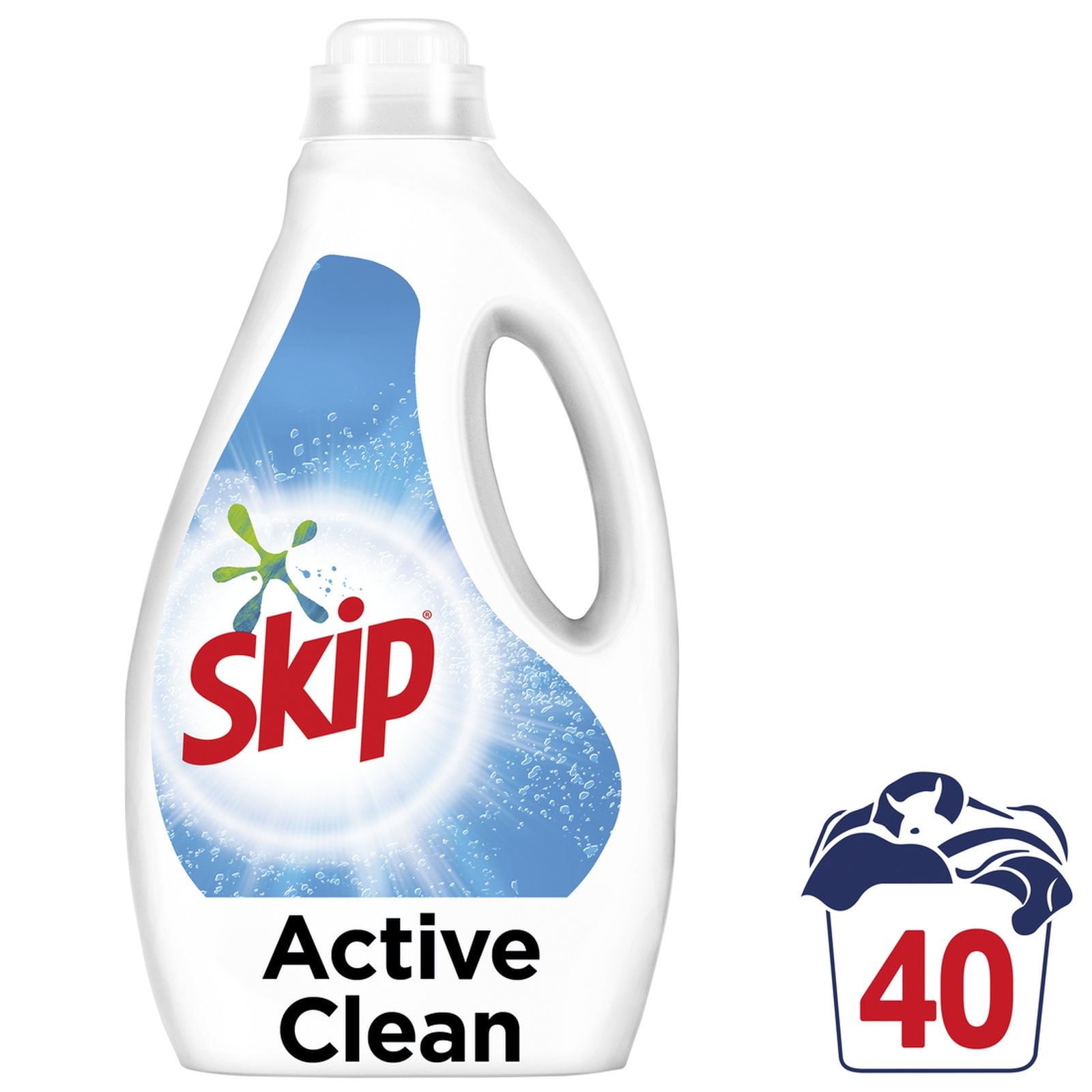 SKIP Υγρό Πλυντηρίου Ρούχων Actice Clean 40 Μεζούρες