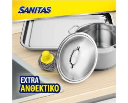 SANITAS | Ανοξείδωτο Σύρμα Inox Pro με Λαβή 1 Τεμάχιο