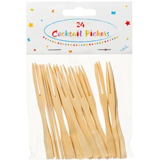 - | Forks Mini Bamboo 24 Pieces