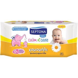 SEPTONA | Μωρομάντηλα Χαμομήλι 64 Τεμάχια