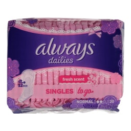 ALWAYS | Σερβιετάκια Dailies Fresh Singles To Go Normal 20 Τεμάχια
