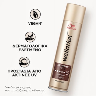 WELLAFLEX | Λακ Μαλλιών Extreme Hold Πάρα Πολύ Δυνατό 250ml