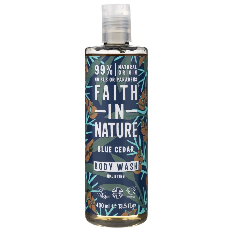 FAITH IN NATURE Αφρόλουτρο Ανδρικό Μπλε Κέδρος 400ml