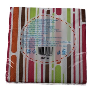 ΑΒ | ΧΑΡΤΟΠΕΤΣΕΤΕΣ 33 Χ 33 CM ΡΙΓΕ ΠΟΛΥΧΡΩΜΟ 1 ΤΕΜ