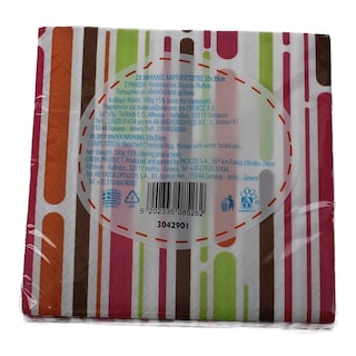 ΑΒ | ΧΑΡΤΟΠΕΤΣΕΤΕΣ 33 Χ 33 CM ΡΙΓΕ ΠΟΛΥΧΡΩΜΟ 1 ΤΕΜ