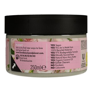 LOVE BEAUTY AND PLANET | Scrub Σώματος Murumuru & Rose Απολέπισης 250ml