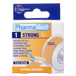 PHARMADOCT | Ταινία Αυτοκόλλητη Υφασμάτινη 5mx2,5cm 1 Τεμάχιο