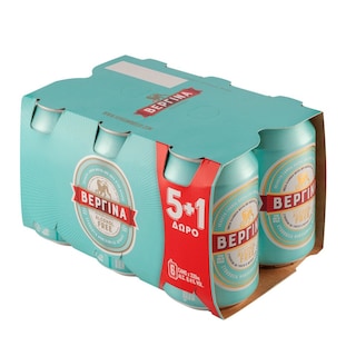 ΒΕΡΓΙΝΑ | Μπύρα Alcohol Free Κουτί 6X330ml 5+1 Δώρο