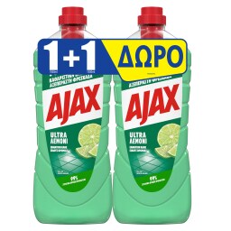 AJAX | Υγρό Καθαρισμού Ultra Λεμόνι 1.5lt 1+1 Δώρο