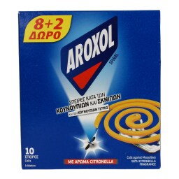 AROXOL | ΕΝΤΟΜΟΑΠ/KΟ KAΠΝΟΓΟΝΟ SPIRAL ΦΙΔΑΚΙ 8 2TEM.ΔΩΡΟ