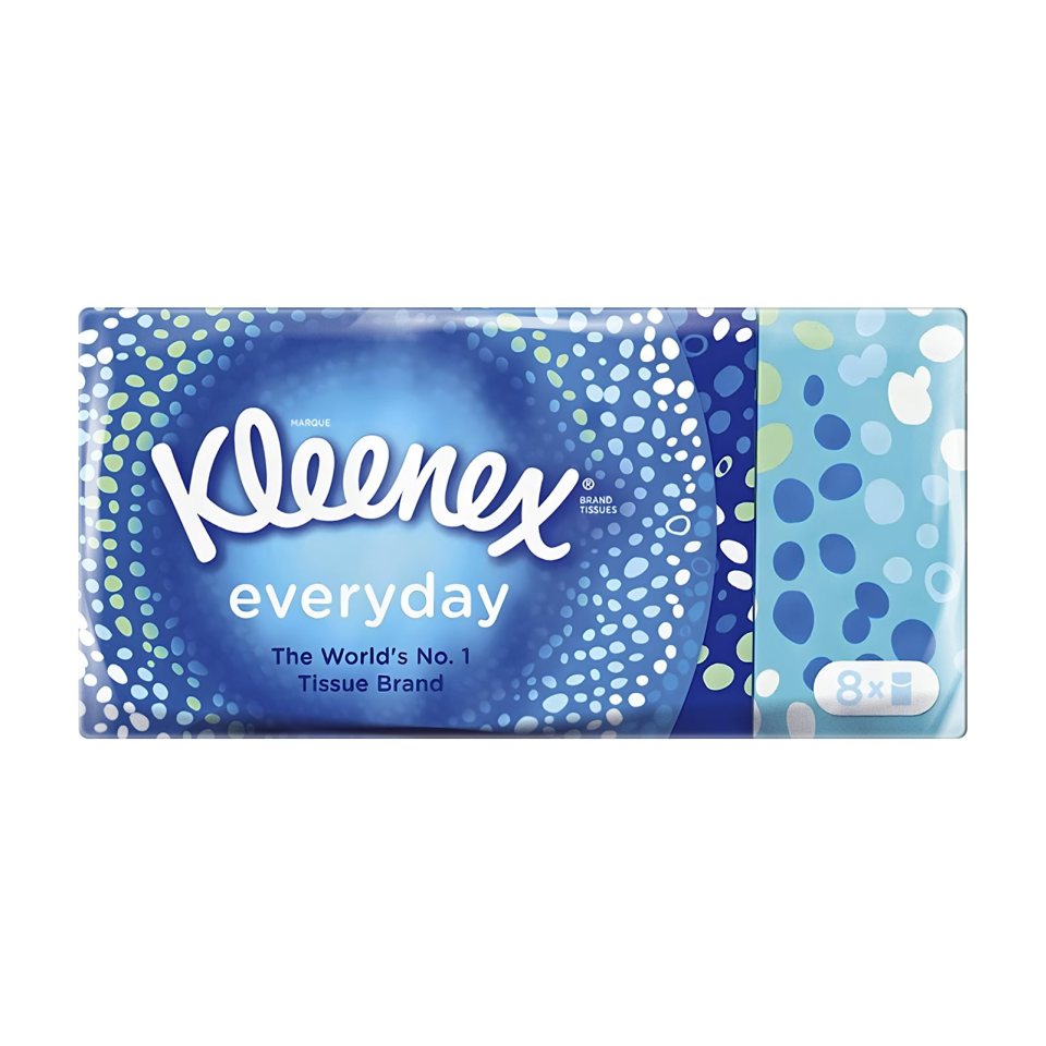 KLEENEX Χαρτομάντηλα Τσέπης Everyday 8 Τεμάχια 150g