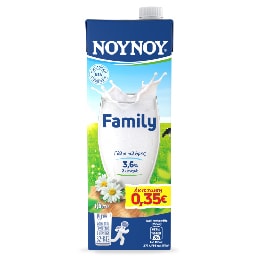 ΝΟΥΝΟΥ | FAMILY | Αγελαδινό Γάλα Υψηλής Θερμικής Επεξεργασίας Πλήρες 1,5lt Έκπτωση 0.35Ε
