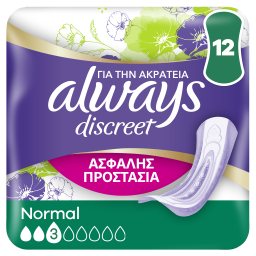 Σερβιέτες Discreet Normal 12 Τεμάχια