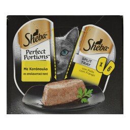 SHEBA | Γατοτροφή Perfect Portions Πατέ Κοτόπουλο 3x75g