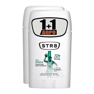 STR8 | Αποσμητικό Stick All Sports 50ml 1+1 Δώρο