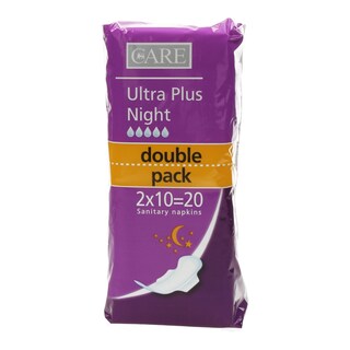 CARE | ΣΕΡΒΙΕΤΕΣ ULTRA PLUS NIGHT DUO 20 ΤΕΜ
