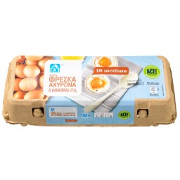 Αυγά Φρέσκα Αχυρώνα Μεσαία 10 Τεμάχια