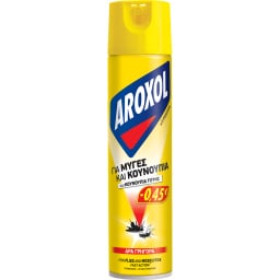 AROXOL | Εντομοκτόνο Spray Μύγες & Κουνούπια 300ml Έκπτωση 0.45Ε