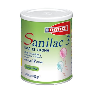 SANILAC | Βρεφικό Γάλα Sanilac 3 Σκόνη 800g