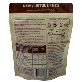 CANDEREL | ΥΠΟΚΑΤΑΣΤΑΤΟ ΖΑΧΑΡΗΣ ΚΑΣΤΑΝΟ ΜΕ ΣΤΕΒΙΑ 250 GR