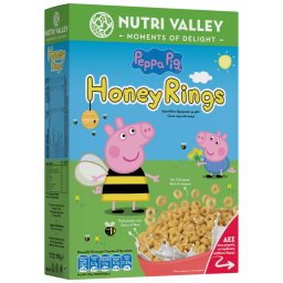 NUTRI VALLEY | Δημητριακά Peppa Pig Honey Rings 375g