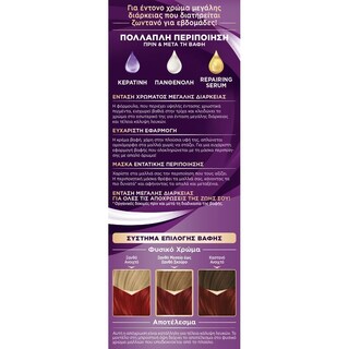 PALETTE | Βαφή Μαλλιών Intensive Color 6.65 Έντονο Κόκκινο 1 Τεμάχιο