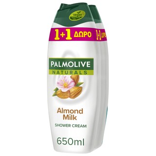 PALMOLIVE | Αφρόλουτρο Naturals Γάλα & Aμύγδαλο 650ml 1+1 Δώρο