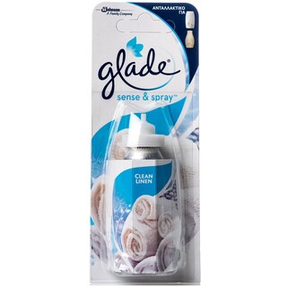 GLADE | ΑΠΟΣΜΗΤΙΚΟ ΧΩΡΟΥ ΑΥΤΟΜΑΤΟ SENSE AND SPRAY CLEAN LINEN ΑΝΤΑΛΛΑΚΤΙΚΟ 18 ML