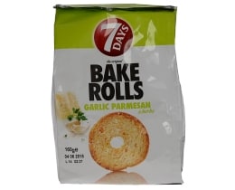 7DAYS | BAKE ROLLS | ΠΑΞΙΜΑΔΑΚΙΑ ΜΕ ΣΚΟΡΔΟ ΚΑΙ ΠΑΡΜΕΖΑΝΑ 80 GR
