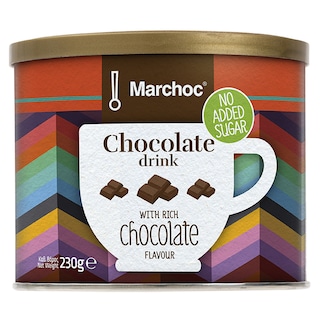 MARCHOC | Ρόφημα Σοκολάτα Γάλακτος 0% Ζάχαρη 230g