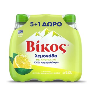 ΒΙΚΟΣ | Αναψυκτικό Λεμόναδα Φιάλη 6x330ml 5+1 Δώρο