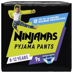 Πάνες Βρακάκι Pyjama Pants 8-12 Ετών για Αγόρια 9 Τεμάχια
