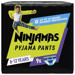 NINJAMAS | Πάνες Βρακάκι Pyjama Pants 8-12 Ετών για Αγόρια 9 Τεμάχια