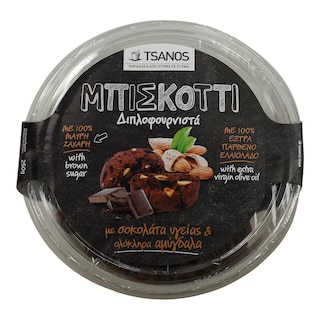 ΤΣΑΝΟΣ | Biscuits Dark Chocolate & Almonds 250g