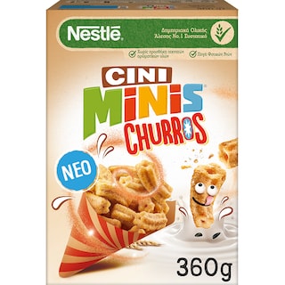 CINI MINIS | Δημητριακά Cini Minis Churros Ολικής Άλεσης 360g