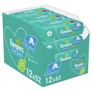 PAMPERS | Μωρομάντηλα Fresh Clean Αποκλειστικά Online 12x52 Τεμάχια