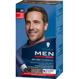 MEN PERFECT | Βαφή Μαλλιών Anti-Grey Color Gel Νο50 Φυσικό Καστανό Ανοιχτό 1 Τεμ.