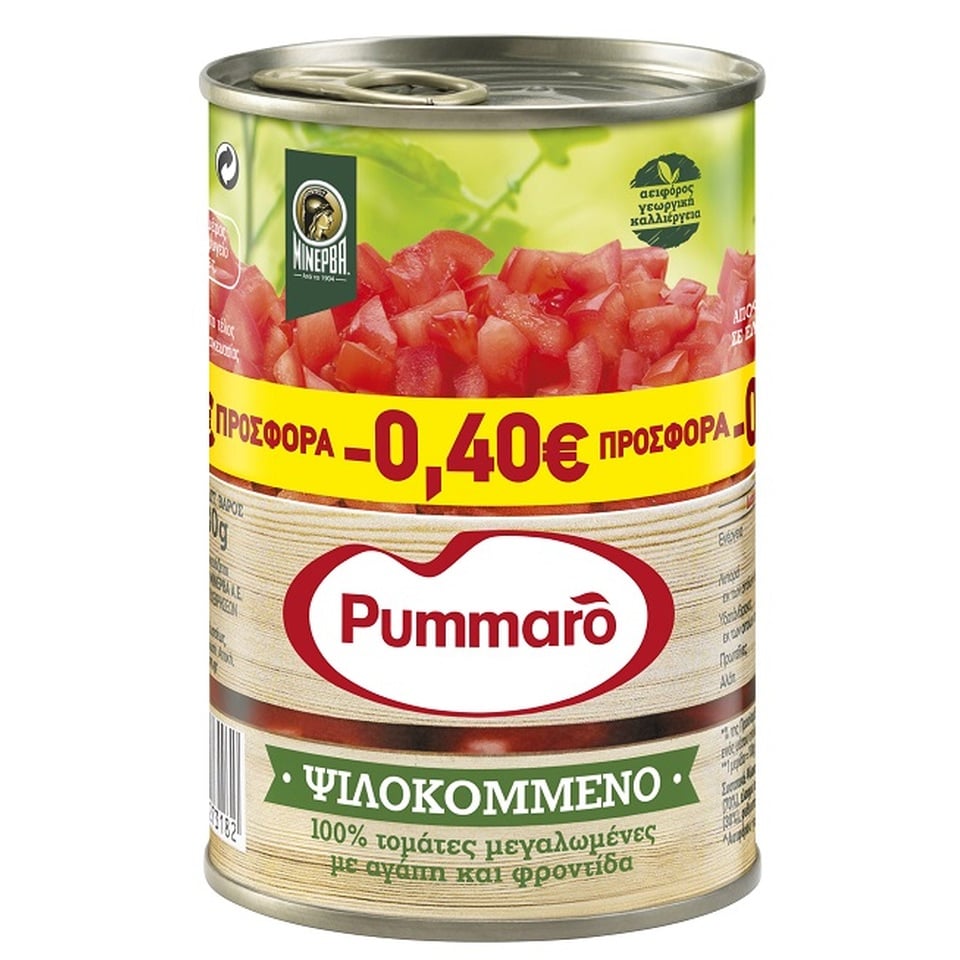 PUMMARO Τομάτα Ψιλοκομμένη 400g Έκπτωση 0.40Ε