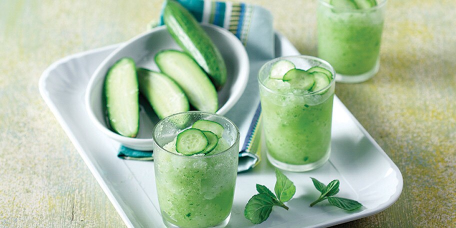 Λεμονάδα με αγγούρι και μέντα