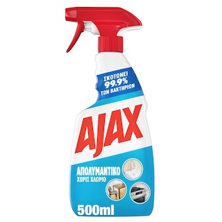 AJAX | Spray Καθαρισμού Απολυμαντικό Χωρίς Χλώριο Αντλία 500ml