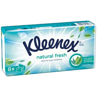 KLEENEX | Χαρτομάντηλα Τσέπης Natural Fresh 8 Τεμάχια
