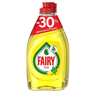 FAIRY | Υγρό Πιάτων Ultra Λεμόνι 800ml 30% Φθην το 2ο