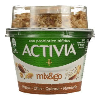 ACTIVIA | Επιδόρπιο Γιαουρτιού Mix & Go Μούσλι Κινόα 170g