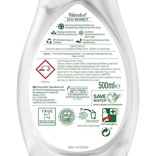 PALMOLIVE | Υγρό Πιάτων Eco Respect Φρεσκάδα Ευκαλύπτου 500ml