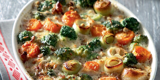 Γκρατέν με τα λαχανικά που περίσσεψαν