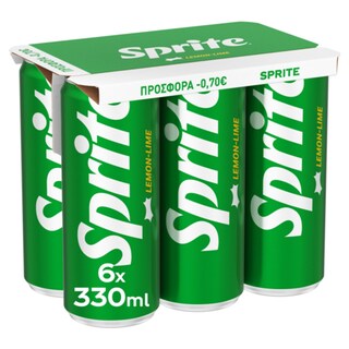 SPRITE | Αναψυκτικό Γκαζόζα Κουτί 6x330ml Έκπτωση 0.7Ε