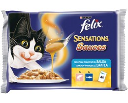 FELIX | Γατοτροφή Σολομός & Σαρδέλα 4x100g