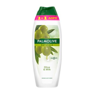 PALMOLIVE | Αφρόλουτρο Naturals Γάλα & Ελιά 650ml 1+1 Δώρο