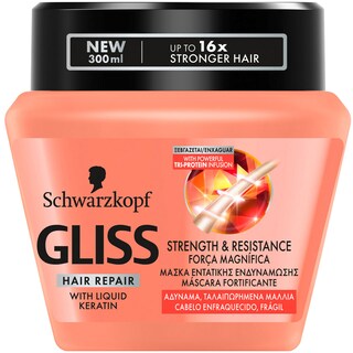 GLISS | ΜΑΣΚΑ ΜΑΛΛΙΩΝ STRENGTH&RESIST 300 ΜL