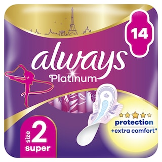 ALWAYS | Sanitary Pads Platinum Ultra Super 14 Pieces